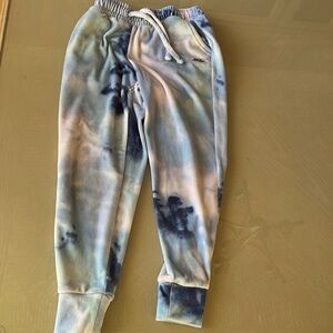 Justice Girls size 6 Blue tie dye sweatpants